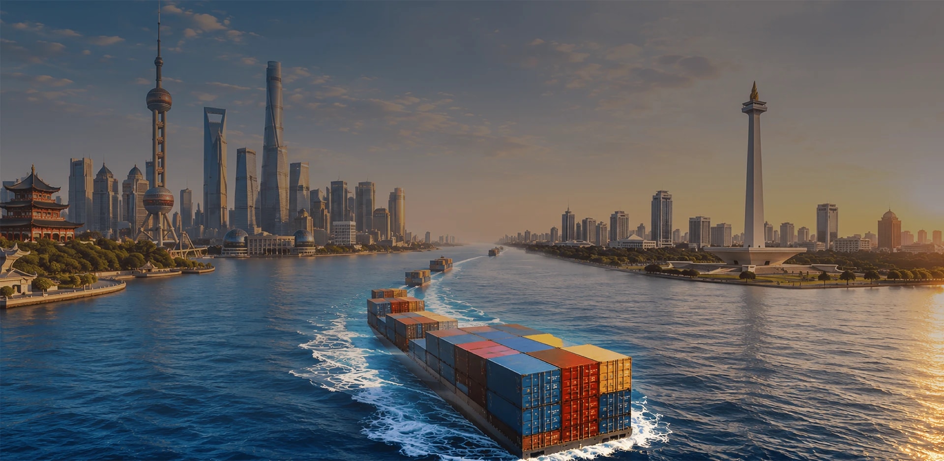 Import dari China ke Indonesia — kapal kargo Master Logistic